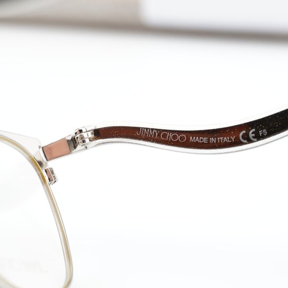 Jimmy Choo JC256 012R 00 Cat Eye 53mm Eyeglasses - Brown/Silver - Picture 5 of 10